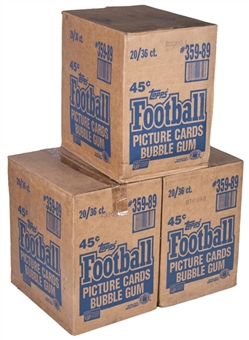 1989 Topps Football Unopened Case Trio (60 Boxes) - Possible Michael Irvin, Cris Carter, Thurman Thomas Rookie Cards!